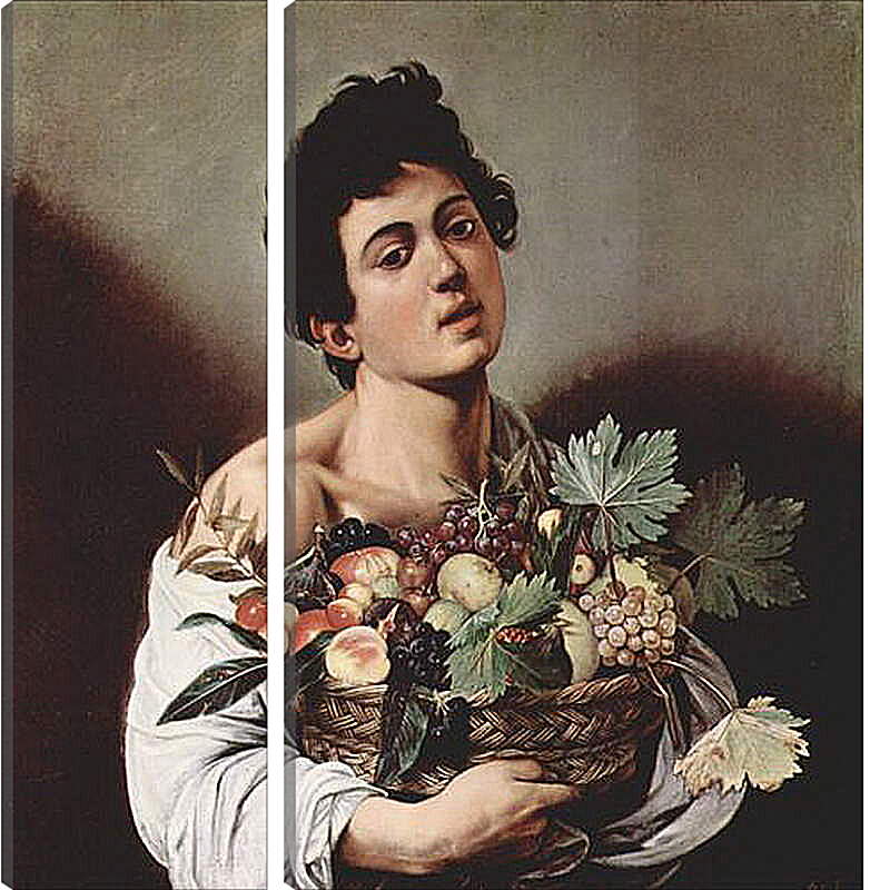 Модульная картина - Boy with a Basket of Fruit. Микеланджело Караваджо
