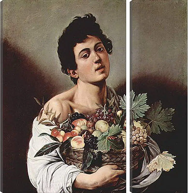 Модульная картина - Boy with a Basket of Fruit. Микеланджело Караваджо