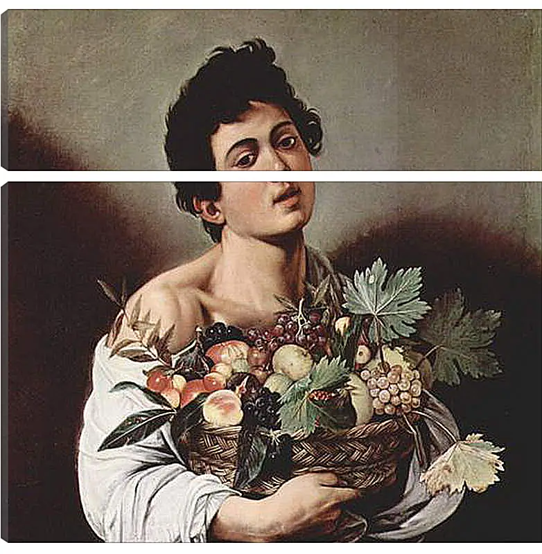 Модульная картина - Boy with a Basket of Fruit. Микеланджело Караваджо