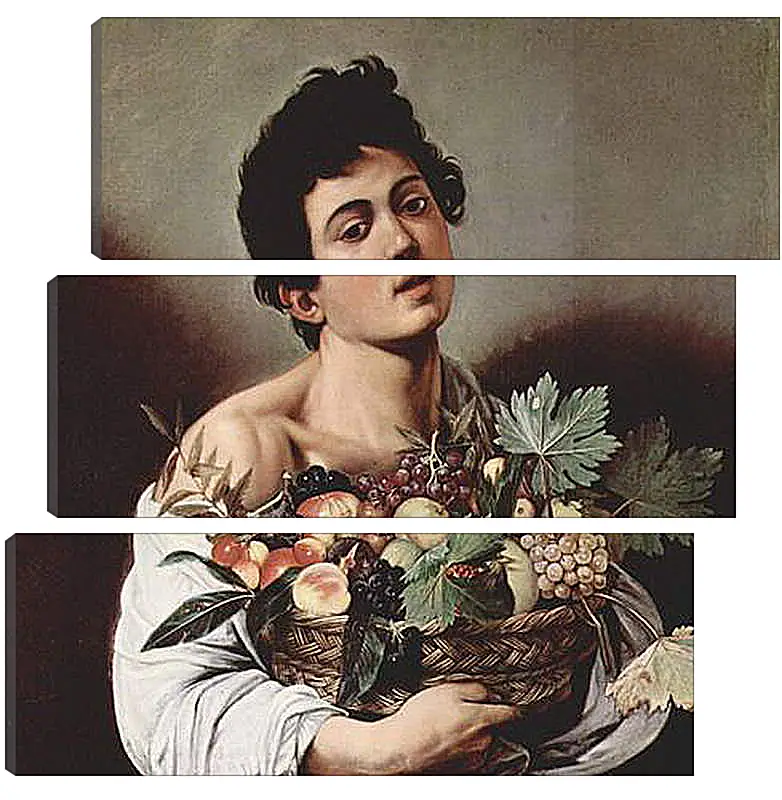 Модульная картина - Boy with a Basket of Fruit. Микеланджело Караваджо