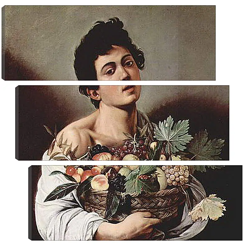 Модульная картина - Boy with a Basket of Fruit. Микеланджело Караваджо