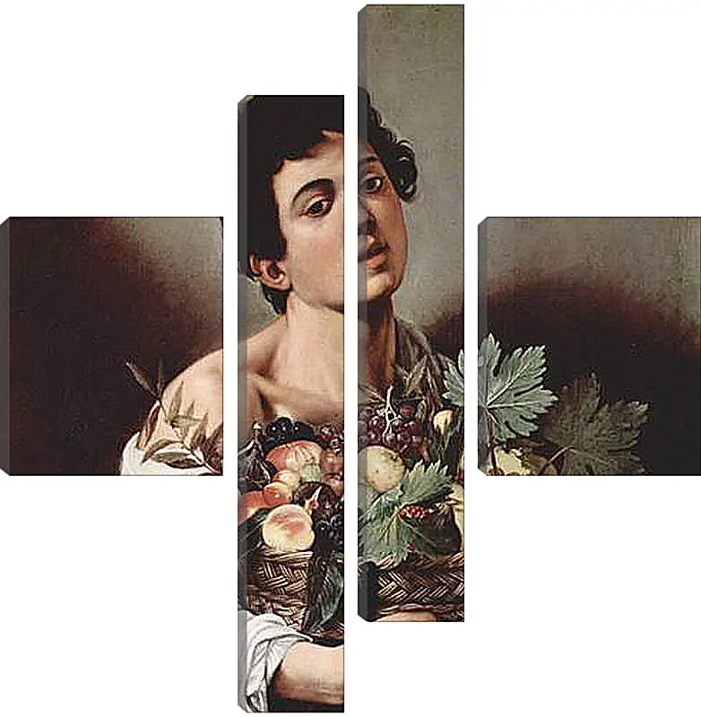 Модульная картина - Boy with a Basket of Fruit. Микеланджело Караваджо