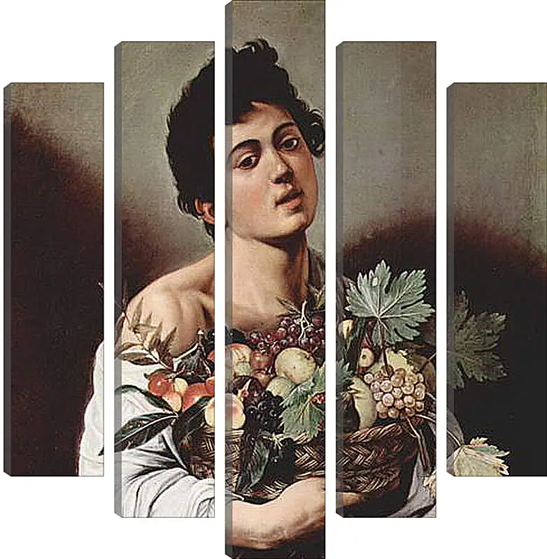 Модульная картина - Boy with a Basket of Fruit. Микеланджело Караваджо