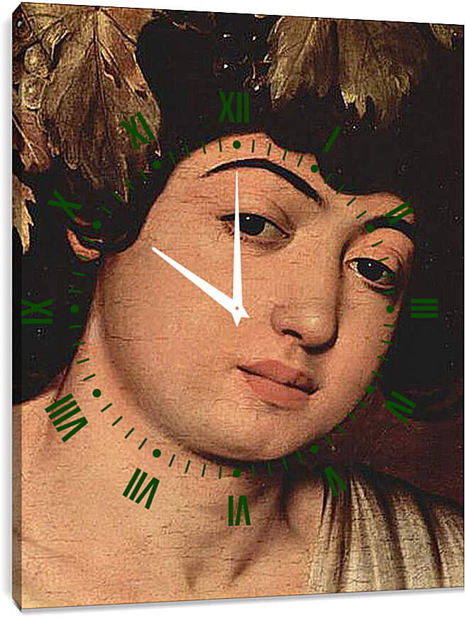 Часы картина - Bacchus. Микеланджело Караваджо
