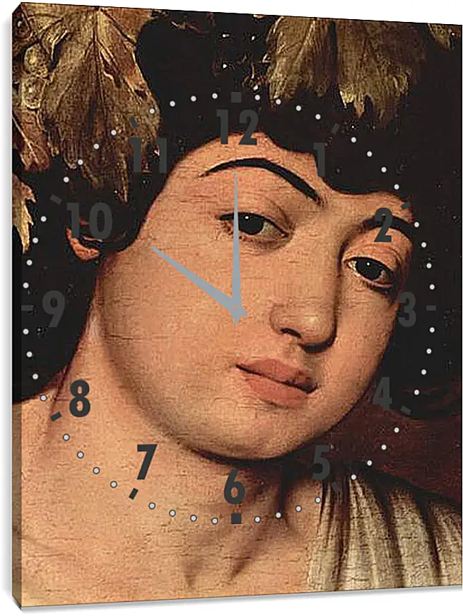 Часы картина - Bacchus. Микеланджело Караваджо
