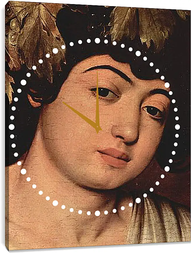 Часы картина - Bacchus. Микеланджело Караваджо