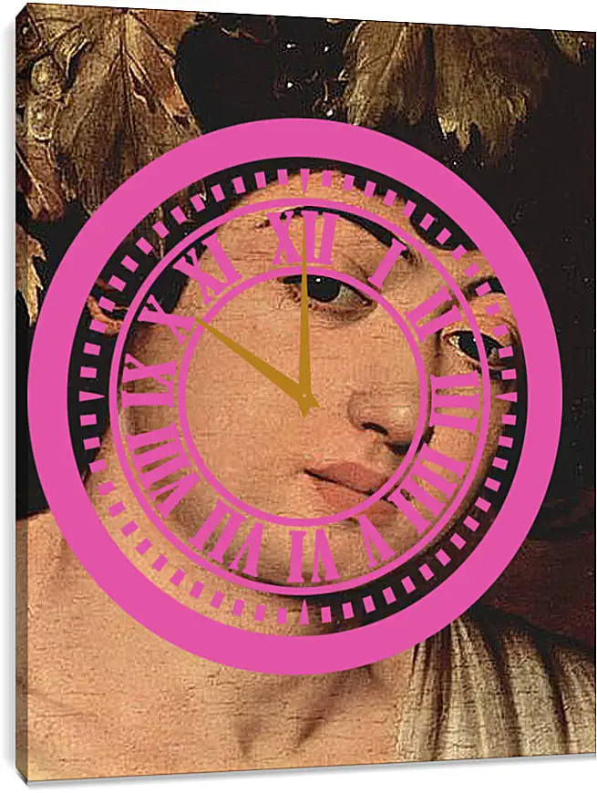 Часы картина - Bacchus. Микеланджело Караваджо