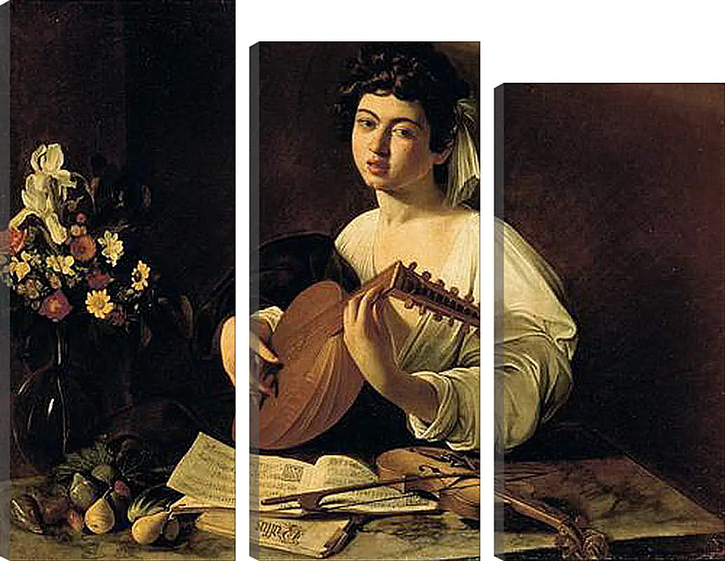 Модульная картина - The Lute-Player. Микеланджело Караваджо
