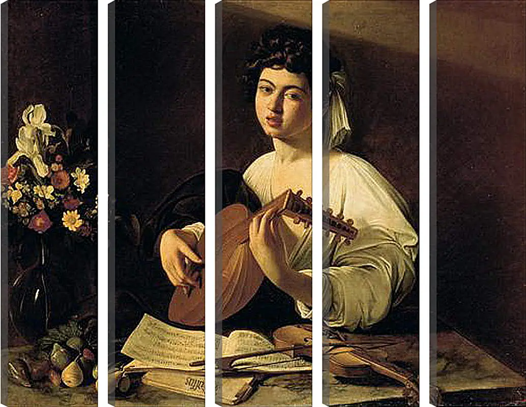 Модульная картина - The Lute-Player. Микеланджело Караваджо