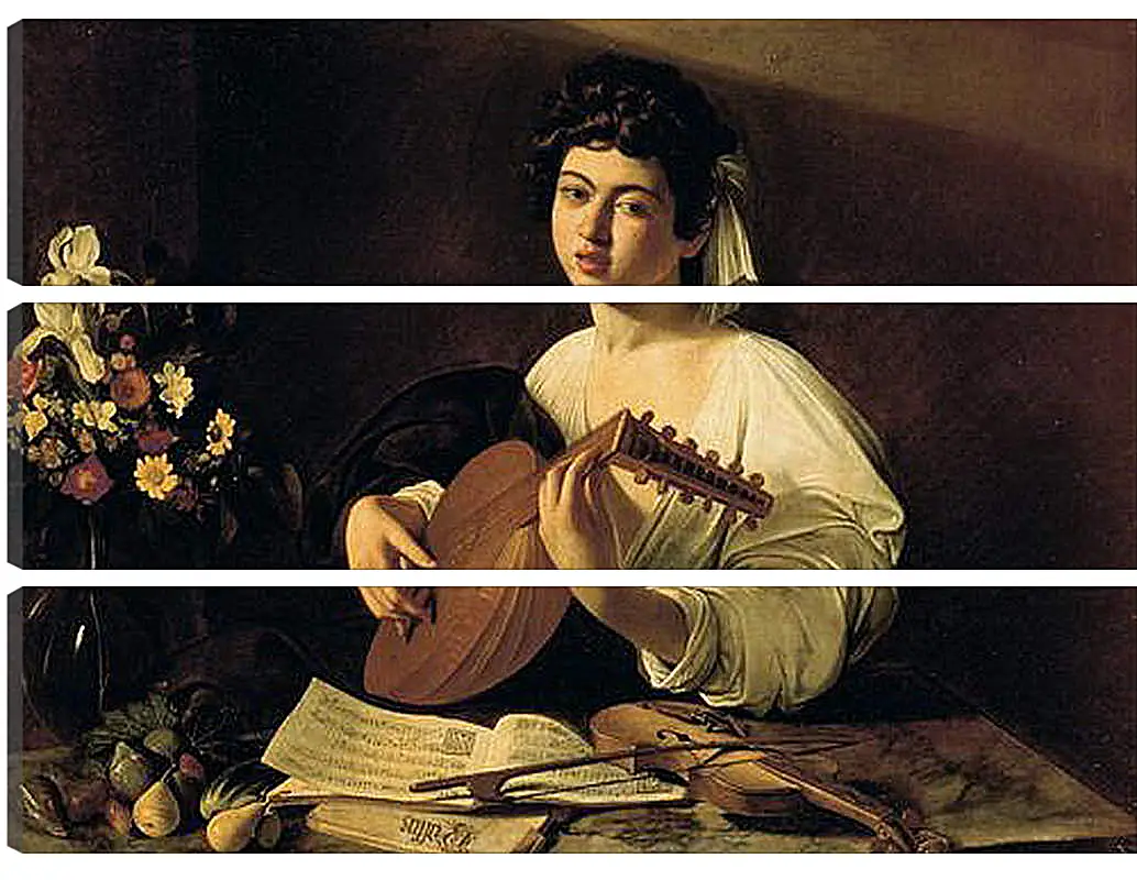 Модульная картина - The Lute-Player. Микеланджело Караваджо
