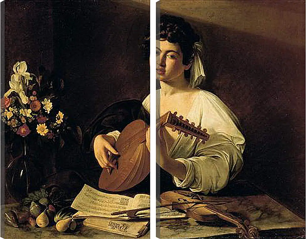 Модульная картина - The Lute-Player. Микеланджело Караваджо
