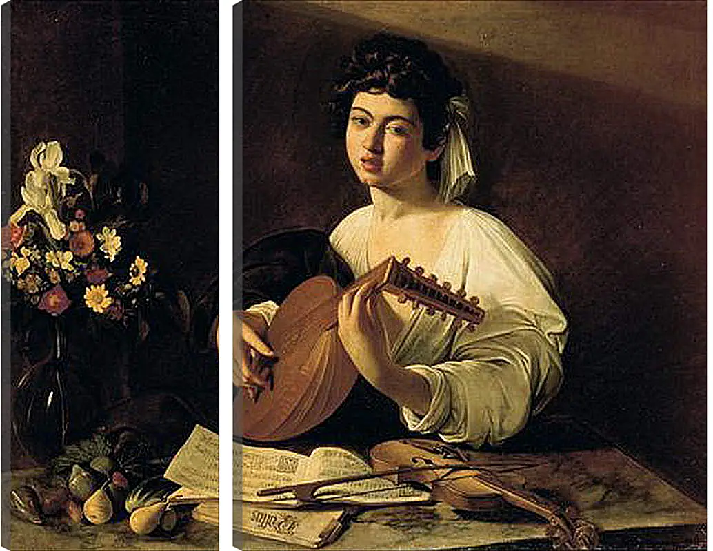 Модульная картина - The Lute-Player. Микеланджело Караваджо