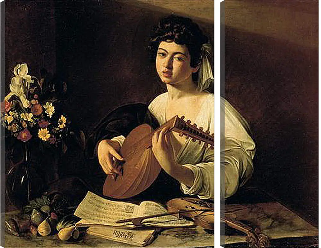 Модульная картина - The Lute-Player. Микеланджело Караваджо