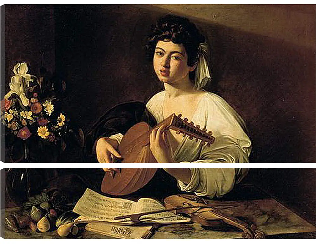 Модульная картина - The Lute-Player. Микеланджело Караваджо
