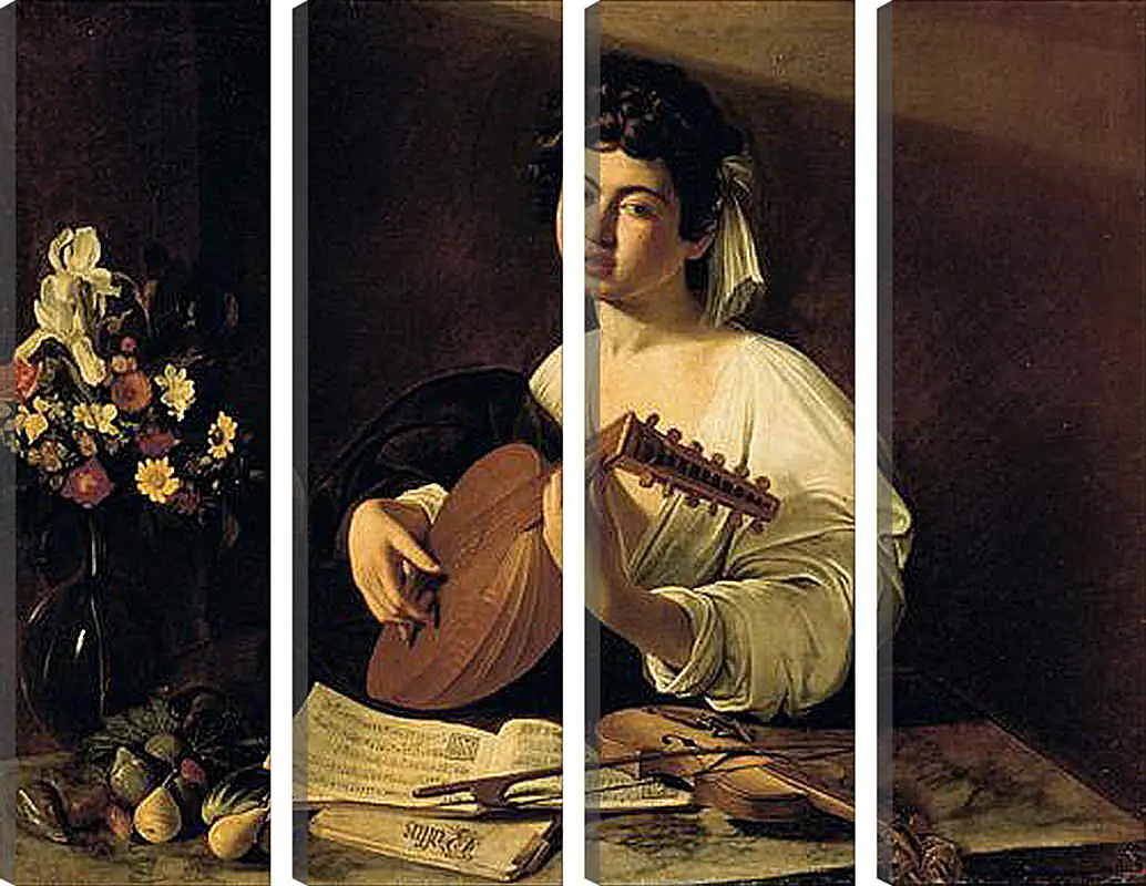 Модульная картина - The Lute-Player. Микеланджело Караваджо