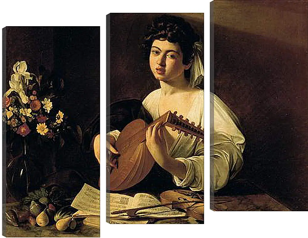 Модульная картина - The Lute-Player. Микеланджело Караваджо