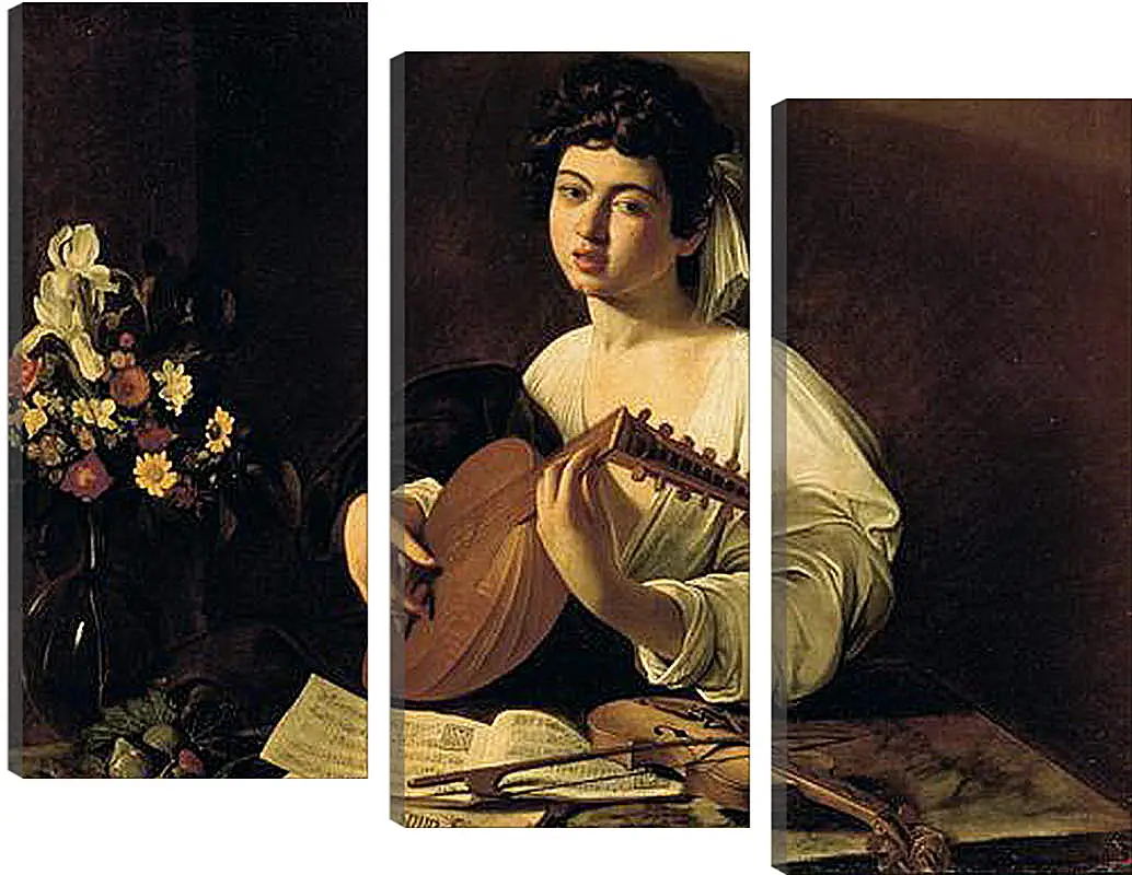 Модульная картина - The Lute-Player. Микеланджело Караваджо