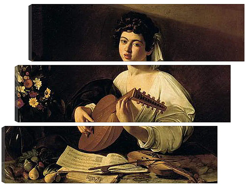 Модульная картина - The Lute-Player. Микеланджело Караваджо