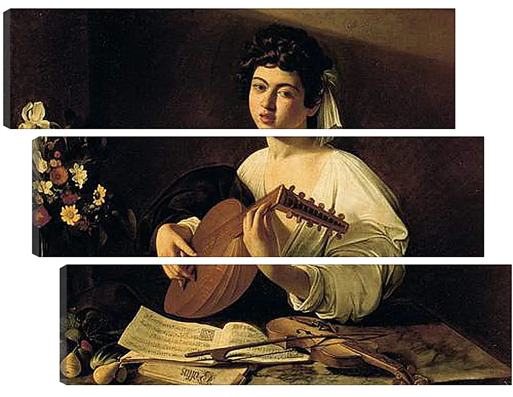 Модульная картина - The Lute-Player. Микеланджело Караваджо
