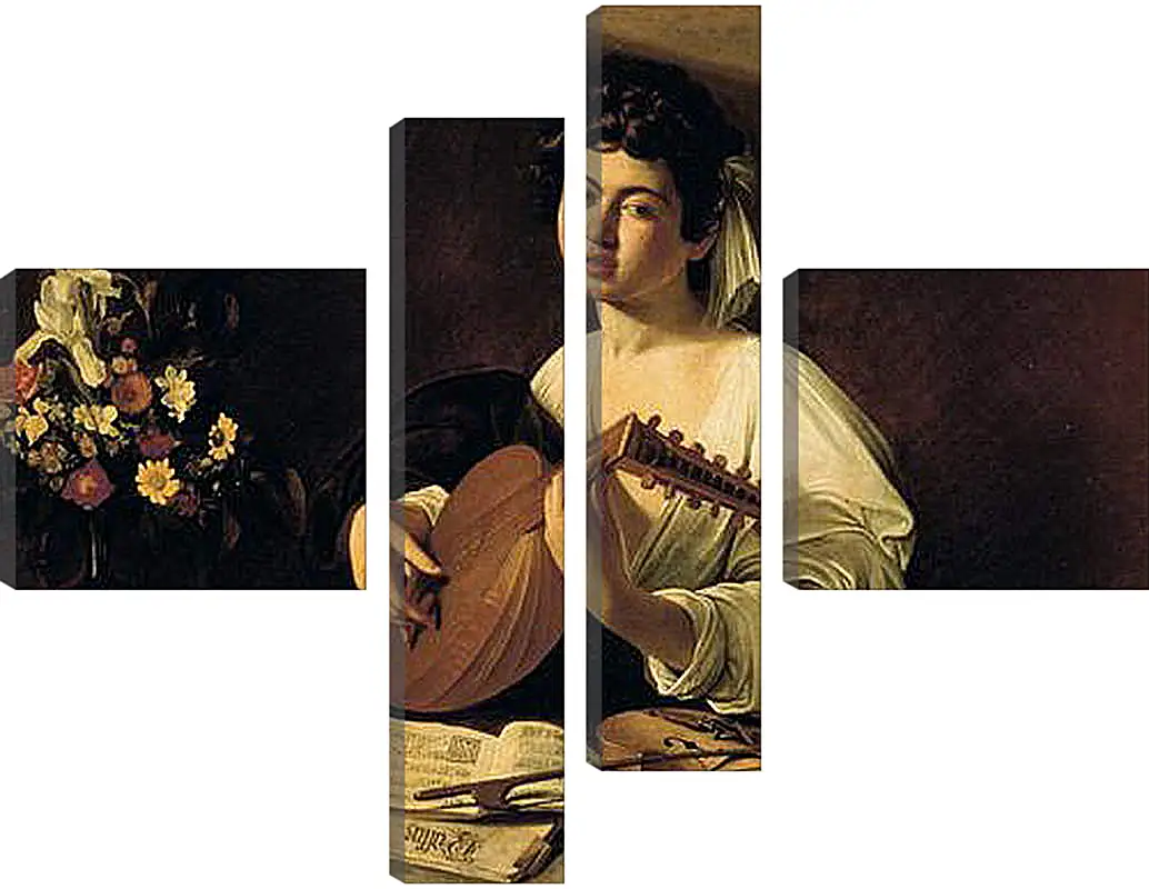 Модульная картина - The Lute-Player. Микеланджело Караваджо