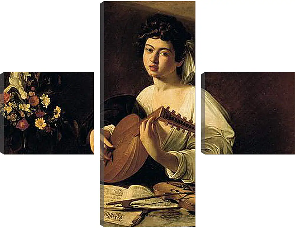 Модульная картина - The Lute-Player. Микеланджело Караваджо