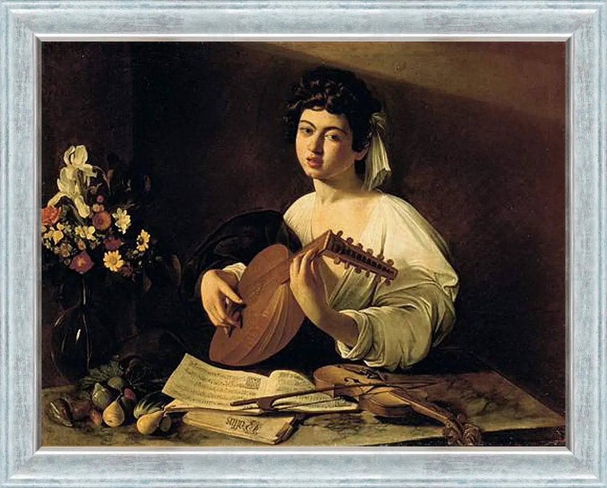 Картина в раме - The Lute-Player. Микеланджело Караваджо
