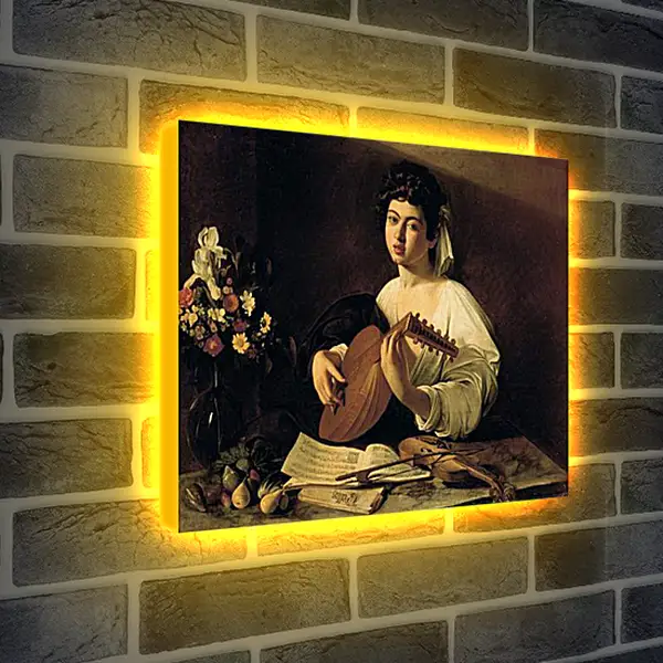 Лайтбокс световая панель - The Lute-Player. Микеланджело Караваджо