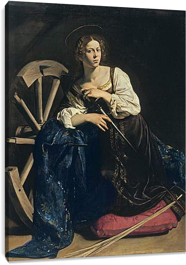 Постер и плакат - Santa Catalina de Alejandria. Микеланджело Караваджо
