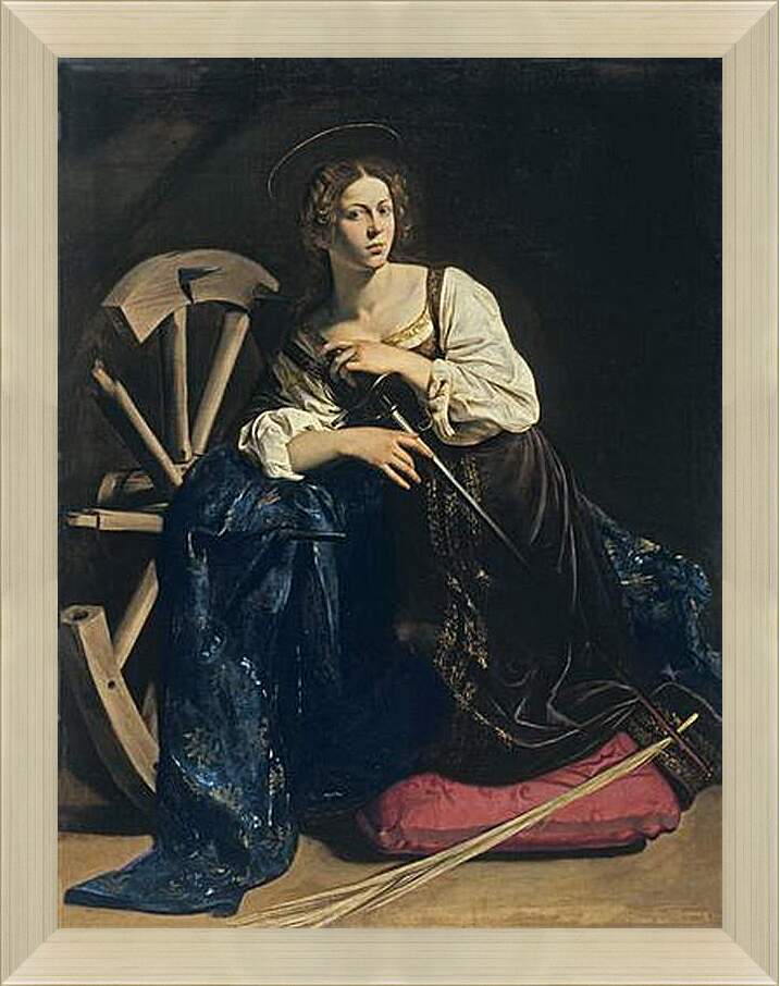 Картина в раме - Santa Catalina de Alejandria. Микеланджело Караваджо
