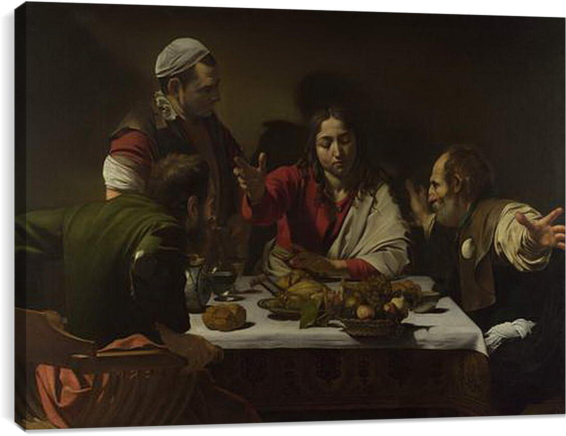 Постер и плакат - The Supper at Emmaus. Микеланджело Караваджо
