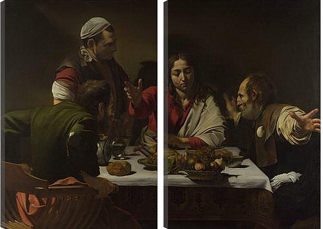 Модульная картина - The Supper at Emmaus. Микеланджело Караваджо
