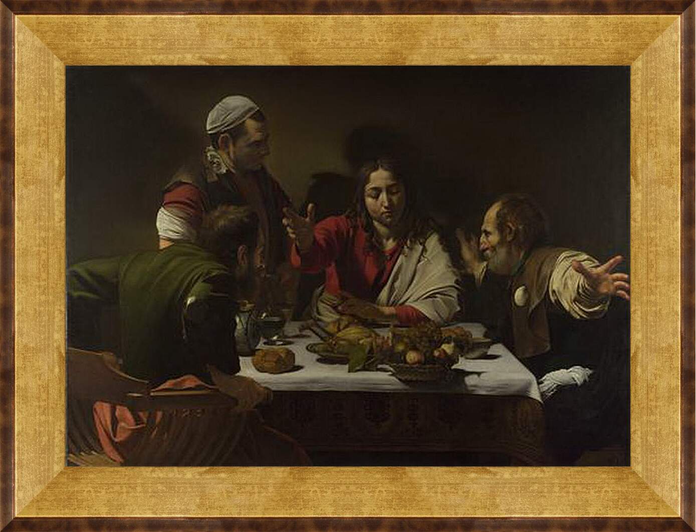 Картина в раме - The Supper at Emmaus. Микеланджело Караваджо
