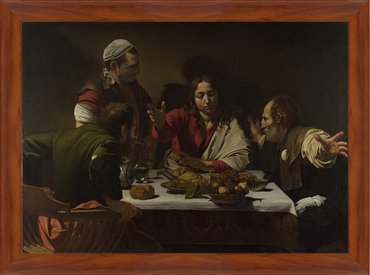 Картина в раме - The Supper at Emmaus. Микеланджело Караваджо
