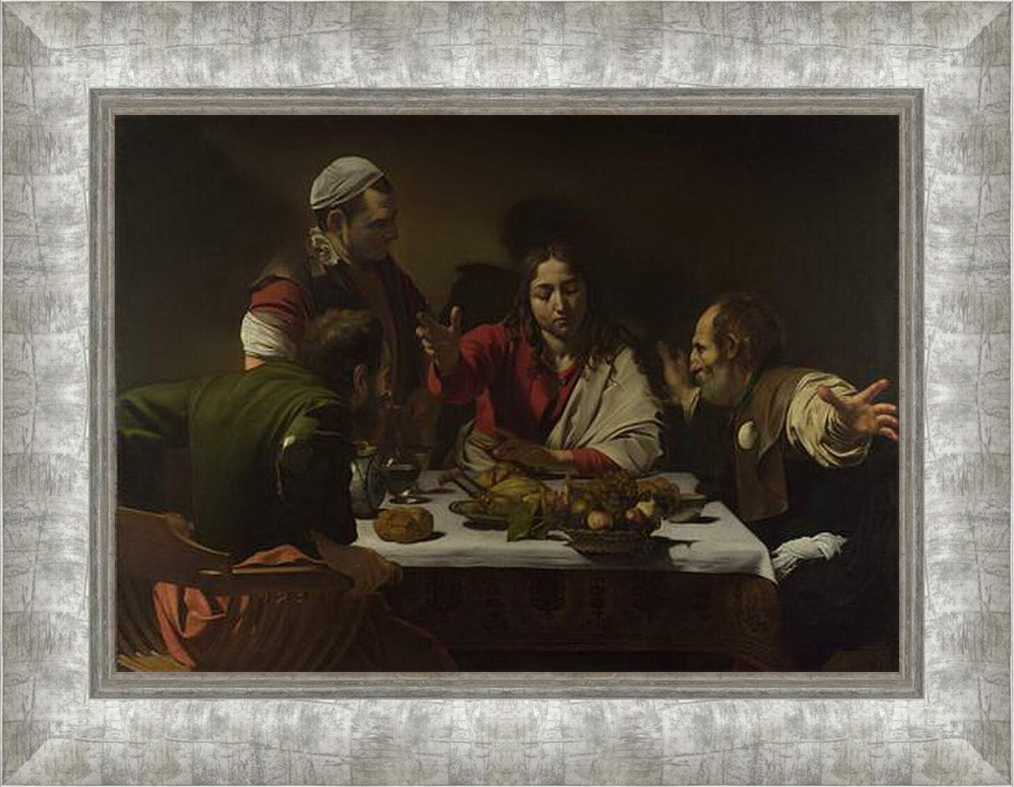 Картина в раме - The Supper at Emmaus. Микеланджело Караваджо
