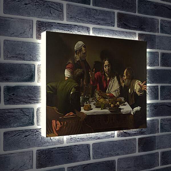 Лайтбокс световая панель - The Supper at Emmaus. Микеланджело Караваджо
