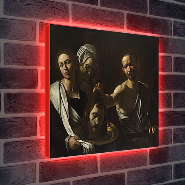 Лайтбокс световая панель - Саломея с головой Иоанна Крестителя. Микеланджело Караваджо