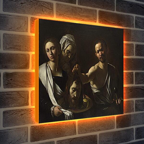 Лайтбокс световая панель - Саломея с головой Иоанна Крестителя. Микеланджело Караваджо