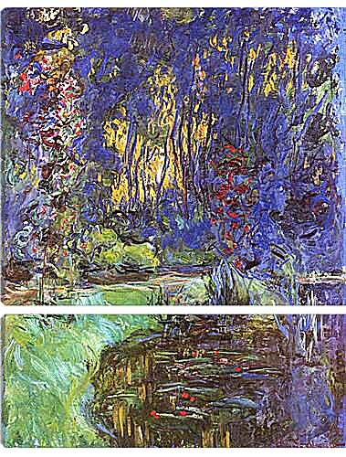 Модульная картина - The Garden in Giverny. Клод Моне