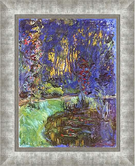 Картина в раме - The Garden in Giverny. Клод Моне