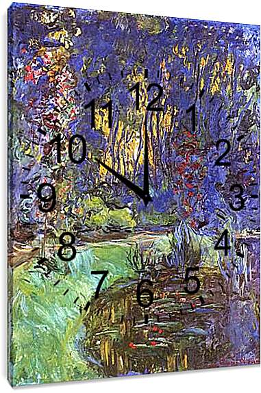 Часы картина - The Garden in Giverny. Клод Моне