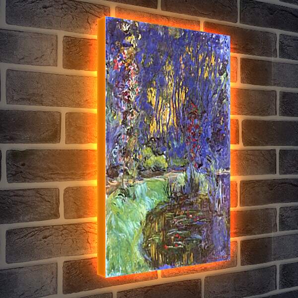 Лайтбокс световая панель - The Garden in Giverny. Клод Моне