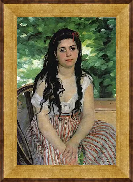 Картина в раме - The Gypsy Girl. Пьер Огюст Ренуар