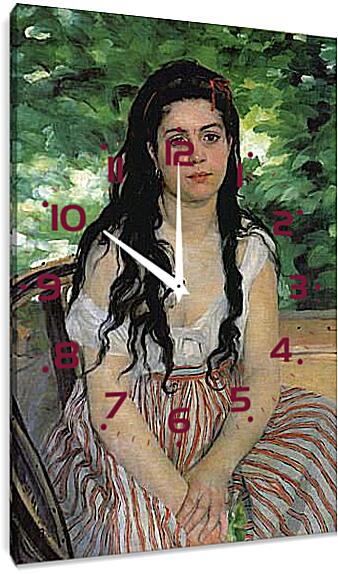 Часы картина - The Gypsy Girl. Пьер Огюст Ренуар
