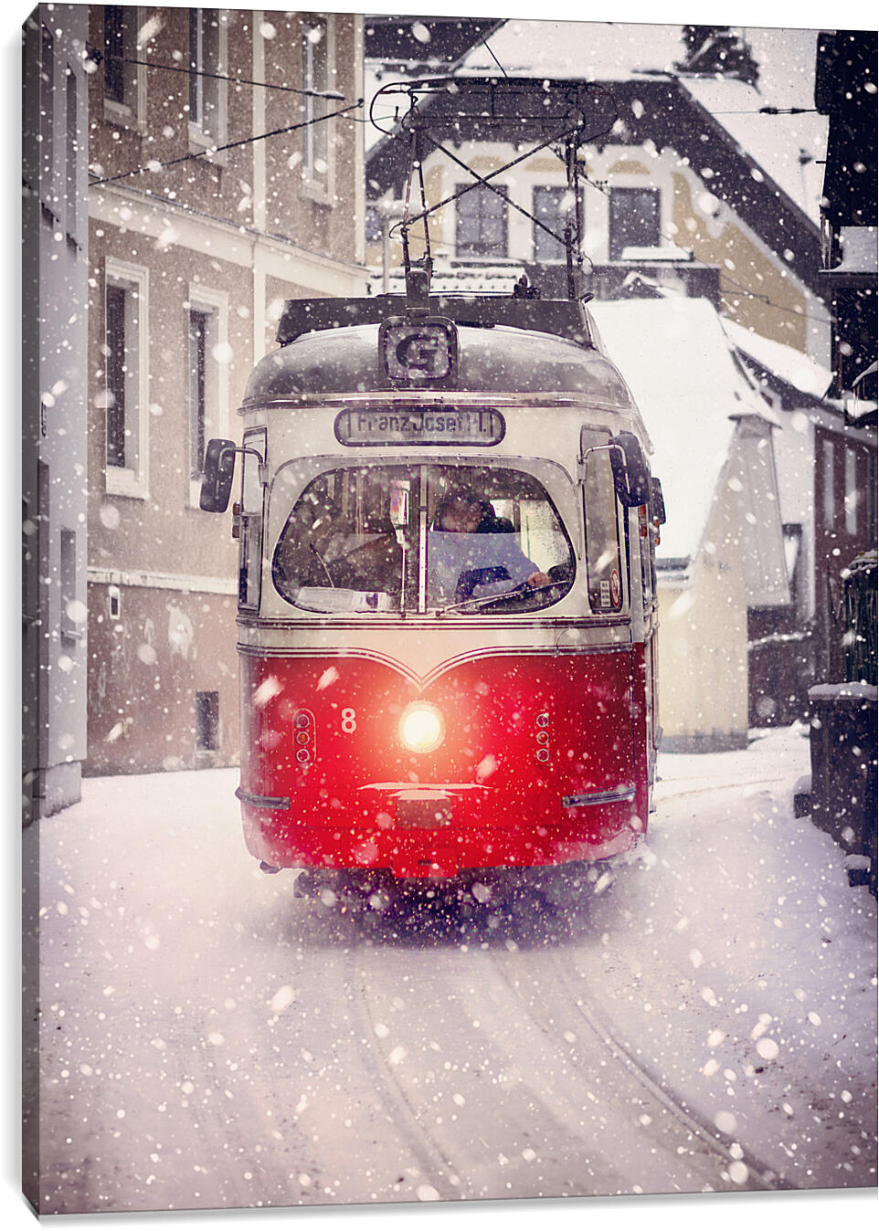 Постер и плакат - Зимний трамвай