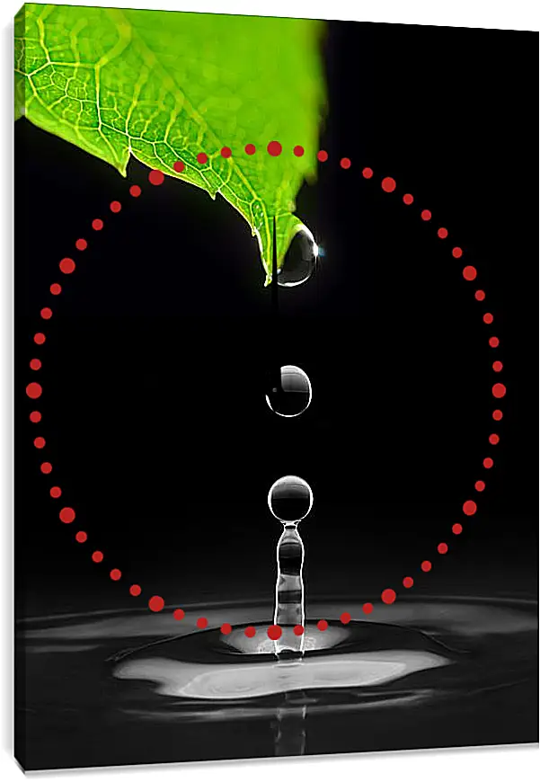 Часы картина - Капли