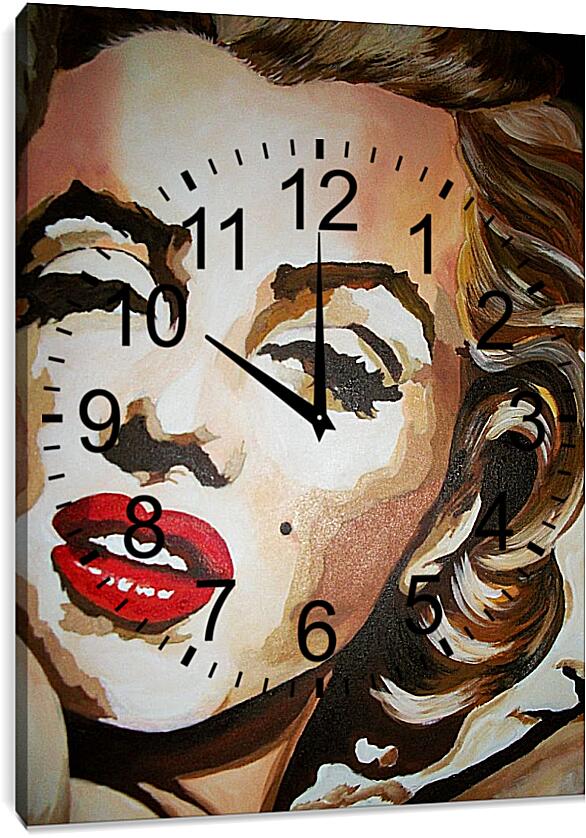 Часы картина - Мэрилин Монро. Поп-арт