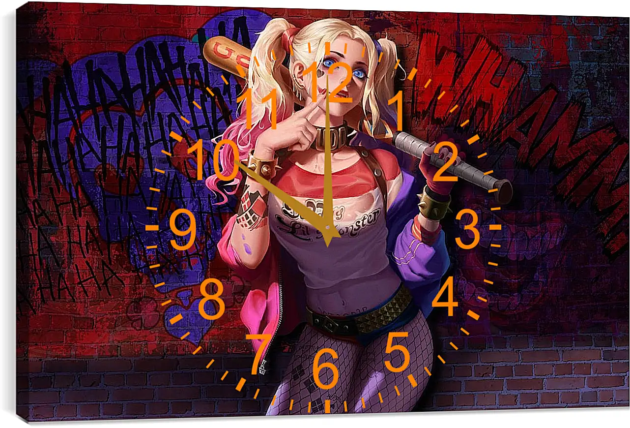 Часы картина - Харли Квинн (Harley Quinn)