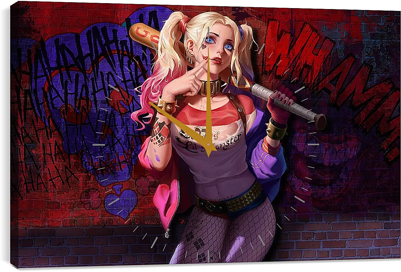 Часы картина - Харли Квинн (Harley Quinn)