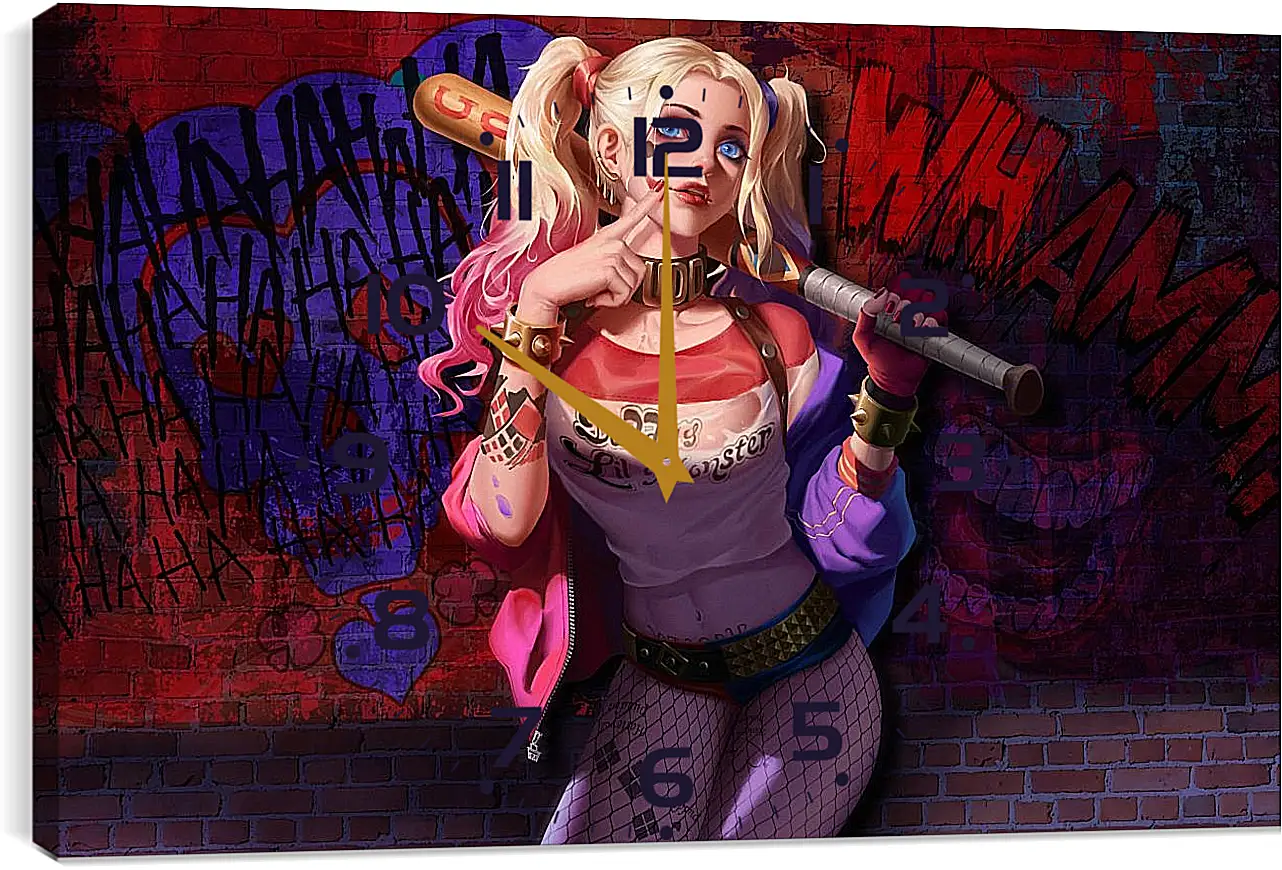 Часы картина - Харли Квинн (Harley Quinn)