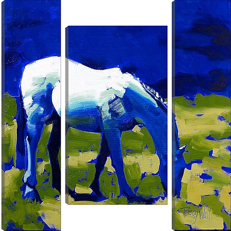Модульная картина - Синяя лошадь